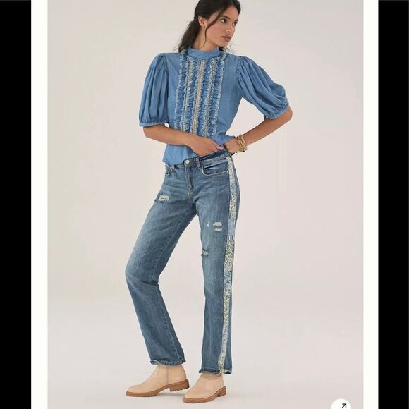 Anthropologie Pilcro The Slim Boyfriend Crop Jeans - Picture 3 of 4